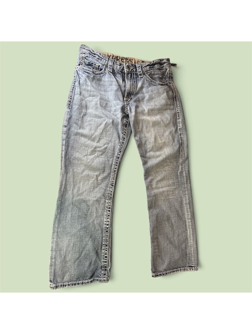 Express Loose Fit Light Wash Denim Jeans Size 32x30